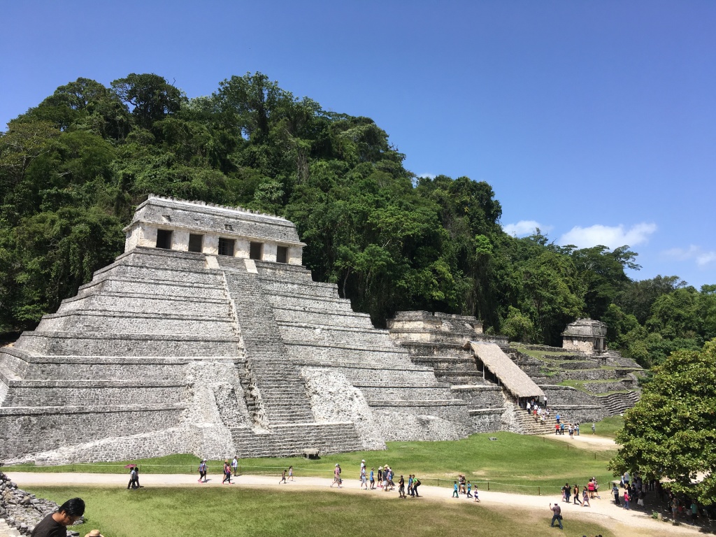 The archeological Maya site of Palenque in Yucatan, South-Mexico.